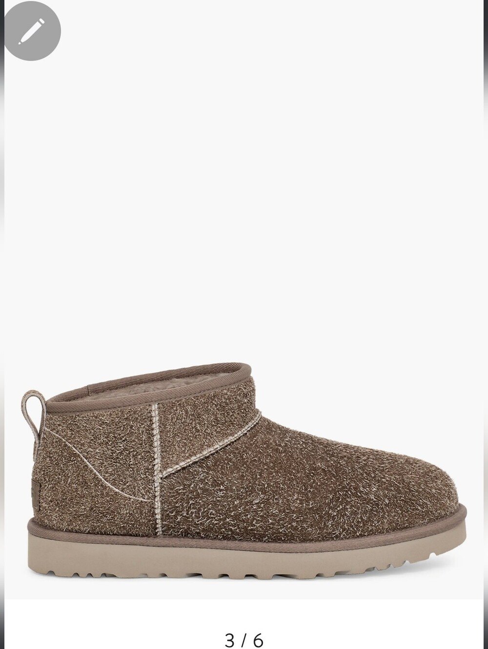 UGG Classic Ultra Mini Shaggy Water Resistant Boot (Men) Size 8